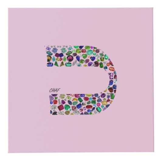 文字'CHAF' フォトキューブ (右)