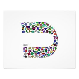 文字'CHAF' フォトプリント           