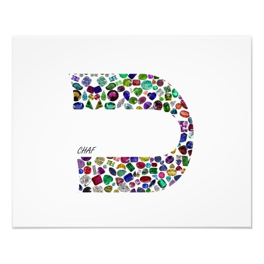 文字'CHAF' フォトプリント (正面)
