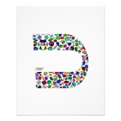 文字'CHAF' フォトプリント            (正面)