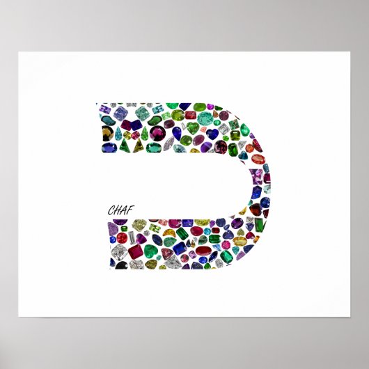文字'CHAF' ポスター (正面)