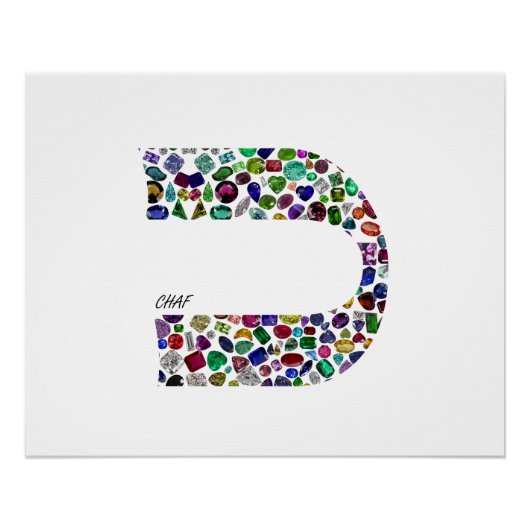 文字'CHAF' ポスター (正面)