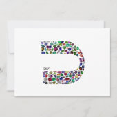 文字'CHAF' 招待状 (正面)