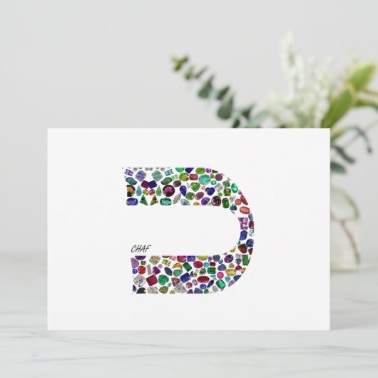 文字'CHAF' 招待状 (スタンド正面)