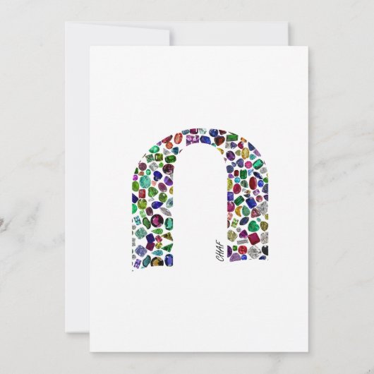 文字'CHAF' 招待状 (裏面)