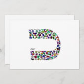 文字'CHAF' 招待状 (正面/裏面)