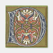 文字'D'の色 – マグネット (正面)