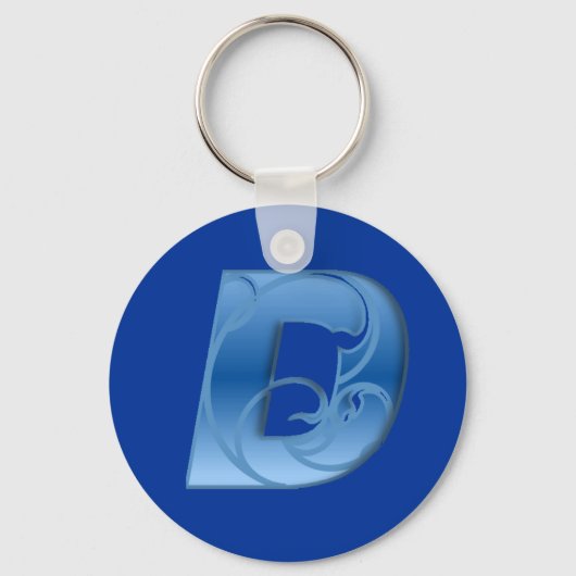 文字D キーホルダー (正面)