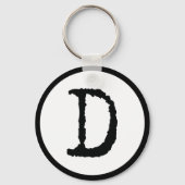 文字D キーホルダー (正面)