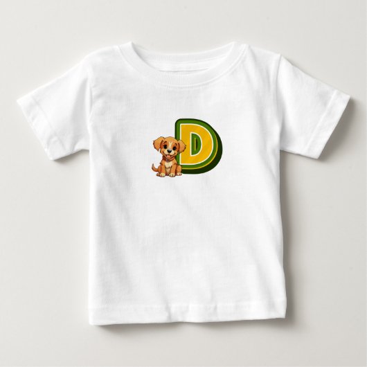 文字D ベビーTシャツ (正面)