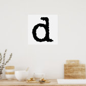 文字D ポスター (キッチン)