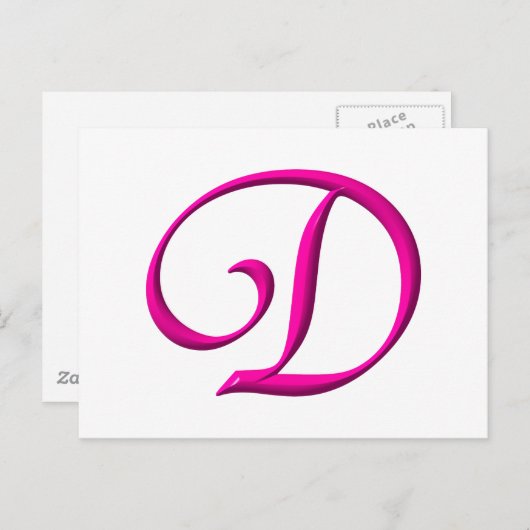 文字D ポストカード (正面/裏面)