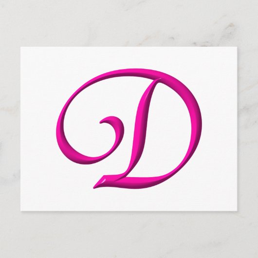 文字D ポストカード (正面)