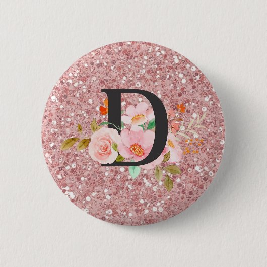 文字D 缶バッジ (正面)