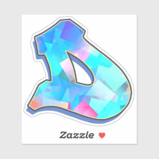 文字D_落書きアルファベット シール