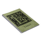 文字Eの先頭文字モノグラム ノートブック (右側)