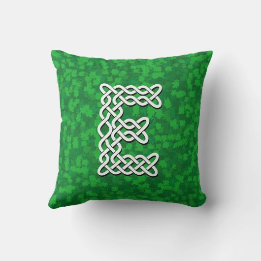 文字Eケルト結び目模様アルファベット クッション (裏面)