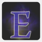 文字E スクエアシール (正面)
