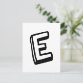 文字E ポストカード (スタンド正面)