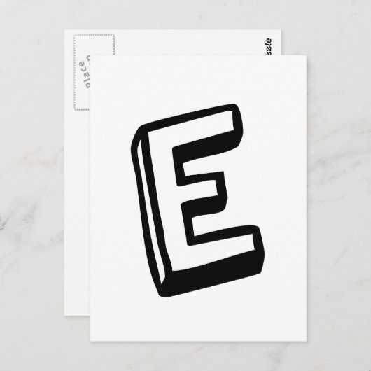 文字E ポストカード (正面/裏面)