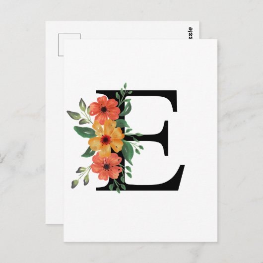 文字E ポストカード (正面/裏面)