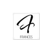 文字Fモノグラムパーソナライズされたゴム印 ラバースタンプ (インプリント)