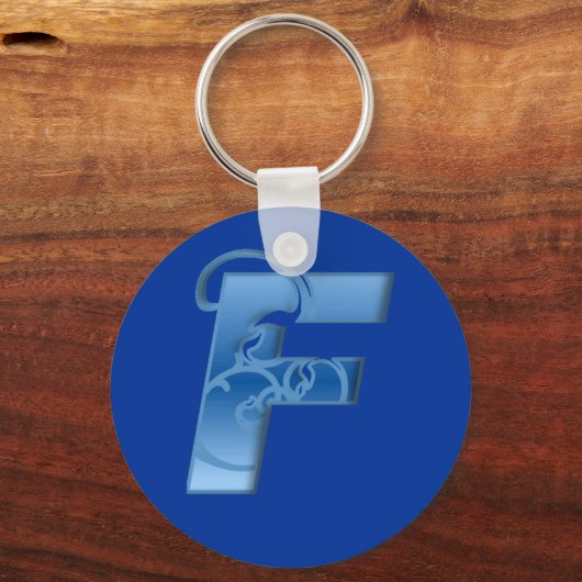 文字F キーホルダー (正面)