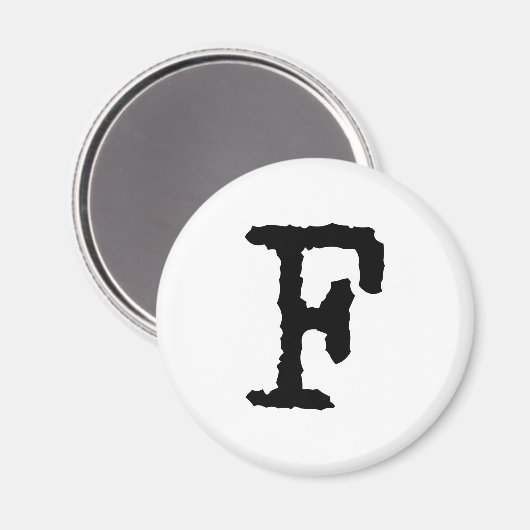 文字F マグネット (正面/裏面)