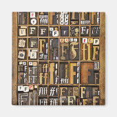 文字F マグネット (正面)