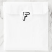 文字F ラウンドシール (バッグ)