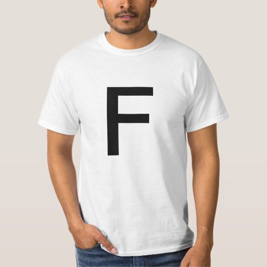 文字F Tシャツ (正面)