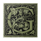 文字Gの最初の文字モノグラム タイル (正面)