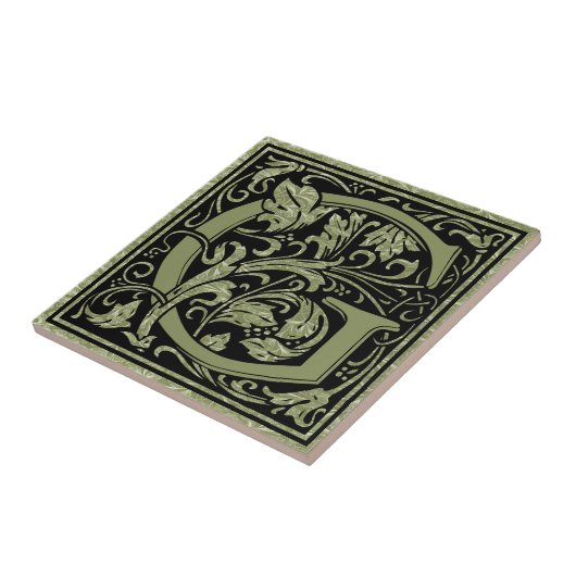 文字Gの最初の文字モノグラム タイル (側面)