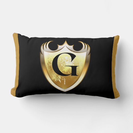 文字G大文字 ランバークッション (正面)
