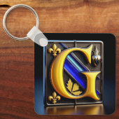 文字G キーホルダー (正面)