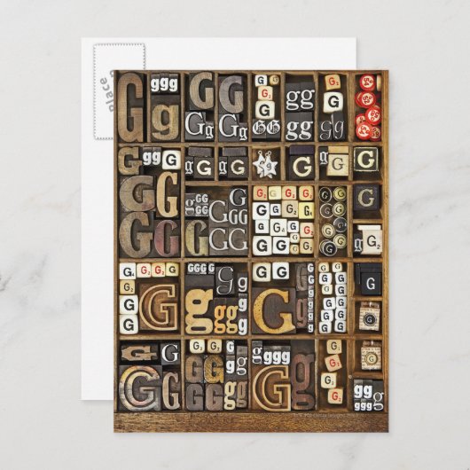 文字G ポストカード (正面/裏面)