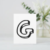 文字G ポストカード (スタンド正面)
