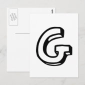 文字G ポストカード (正面/裏面)