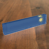 文字G – マソニック記号 デスクネームプレート (側面)