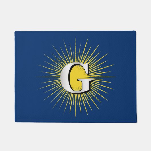 文字G – マソニック記号 ドアマット (正面)