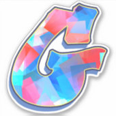 文字G_落書きアルファベット シール (正面)