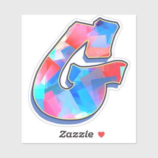 文字G_落書きアルファベット シール (シート)