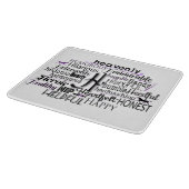 文字Hで始まる形容詞の単語クラウド カッティングボード (角)