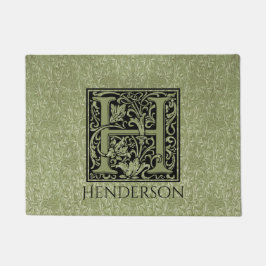 文字Hの先頭文字モノグラパーソナライズされたム ドアマット