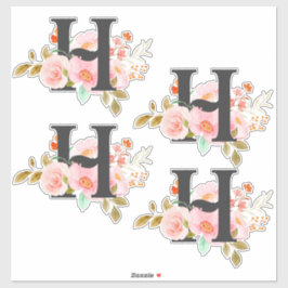 文字H シール