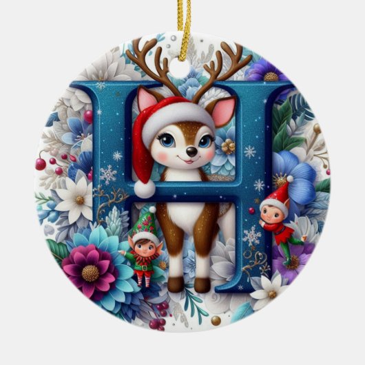 文字h セラミックオーナメント (正面)