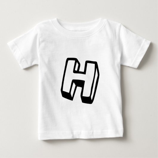 文字H ベビーTシャツ (正面)