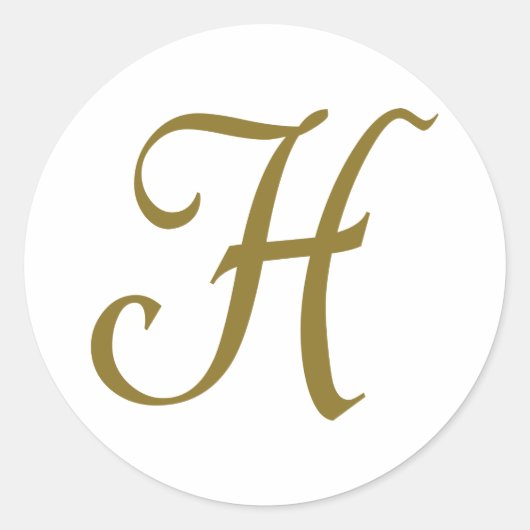 文字H ラウンドシール (正面)