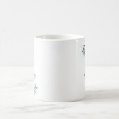 文字H、水彩聖書引用文マグ コーヒーマグカップ (中央)