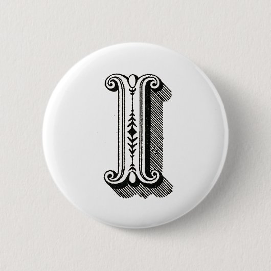 文字i,文字i,タイポグラフィi,アルファベットi 缶バッジ (正面)